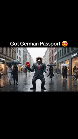 German Passport 😂 | Funny monkey  bragging among friends| #foryou #germanpassport #asylumseekers #ghareebo #urdu #hindi #india 
