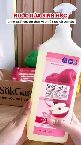 Nước rửa sinh học an toàn lành tính chiết xuất enzym thực vật - rửa rau củ trái cây, rửa chén, rửa đồ đa năng #nuocruatraicay #nuocruaraucu #nuocruaraucuenzym #sukgarden 