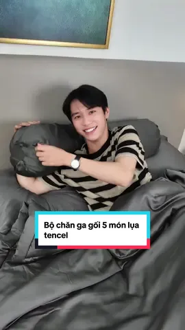 Bộ 5 món lụa tencel for men #gonbedding #inspireyourdreams #formen 