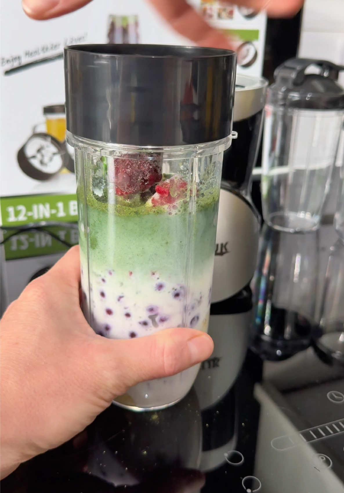 This little blender is a BEAST 💪 Perfect for smoothies on the go! #blender #smoothies #juicer #kitchengadgets #TikTokMadeMeBuyIt