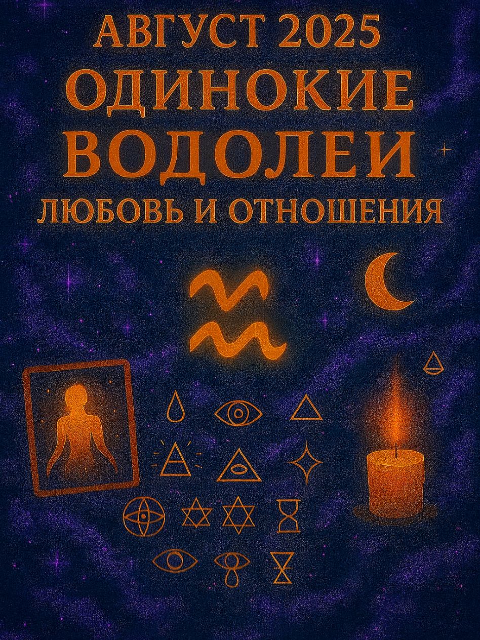 ВОДОЛЕЙ ♒. Астрологический прогноз на Август 2025. Одинокие Водолеи. #водолеи #водолей #гороскоп #астрология #август2025 #август 