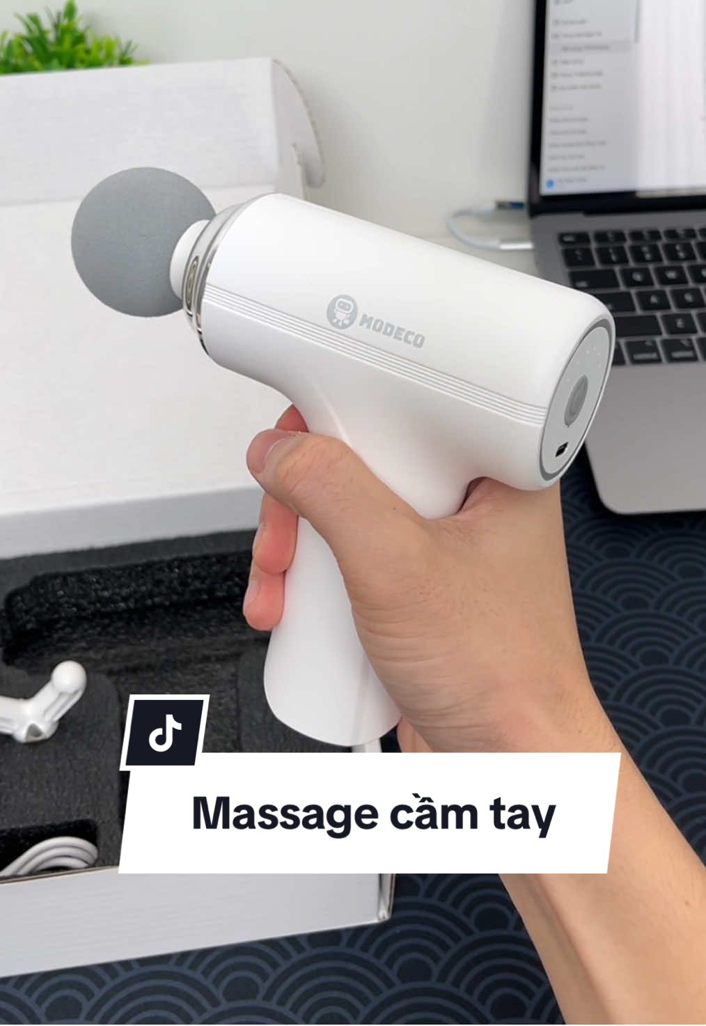Máy massage cầm tay mini cao cấp MODECO , đa năng #maymassage #maymassagecamtay #maymassagemini #review #xuhuong #hangoriviuu 