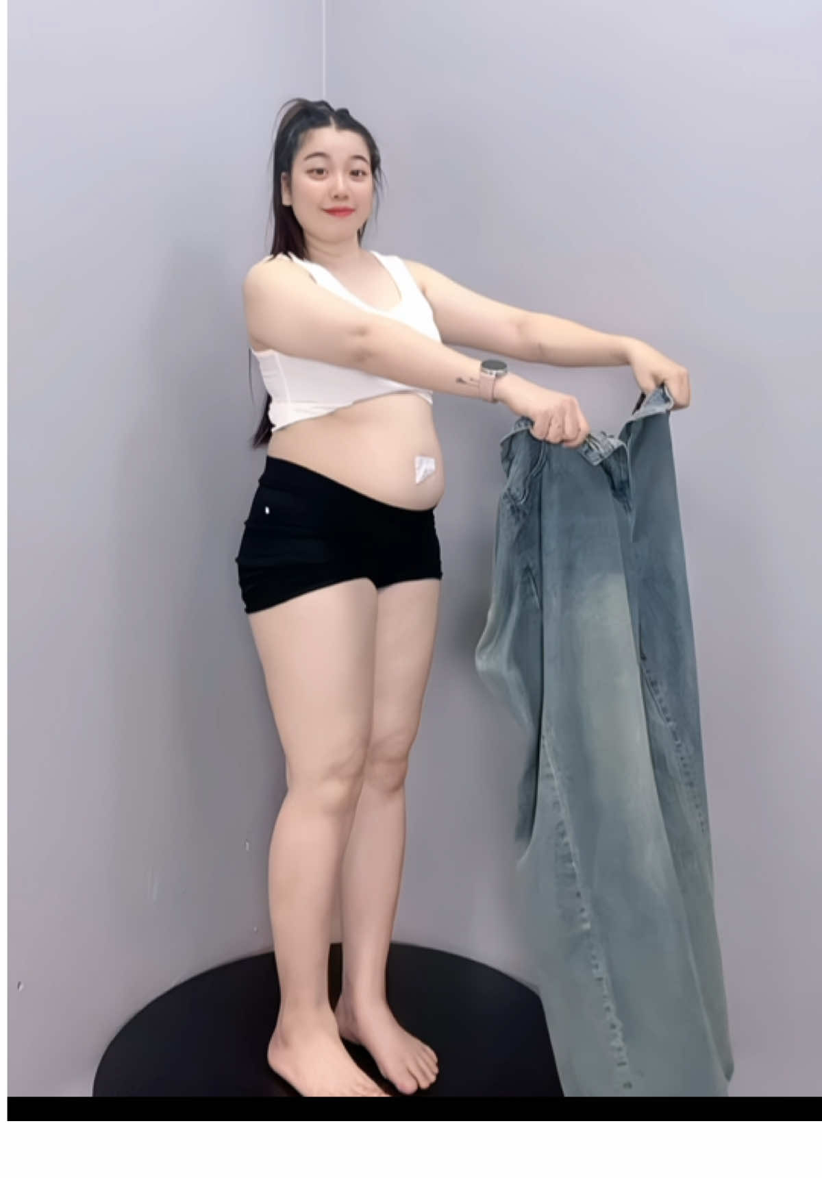 Quần suông ống  rộng che khuyết điểm cho nữ, quần dài  jean bigsize #ươc_duoc_len_xu_huong #thoitrangbigsize #conhobigsize #quanjean #quansuong 