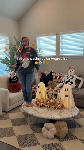 Fall girlies, it’s time! 🍂🎃 My autumn heart has secretly been lighting pumpkin candles and pulling down Halloween bins from storage! Do you decorate for fall or halloween or both?! Send this to your bestie you want to decorate with! And follow along for fun ideas & inspo for the coziest season yet 🧡🍁🕯️ • • #falldecor #fallaesthetic #halloweendecor #halloweenaesthetic #fallvibes #cozyseason #halloween2025 #homedecor  Are you decorating for fall or halloween yet?