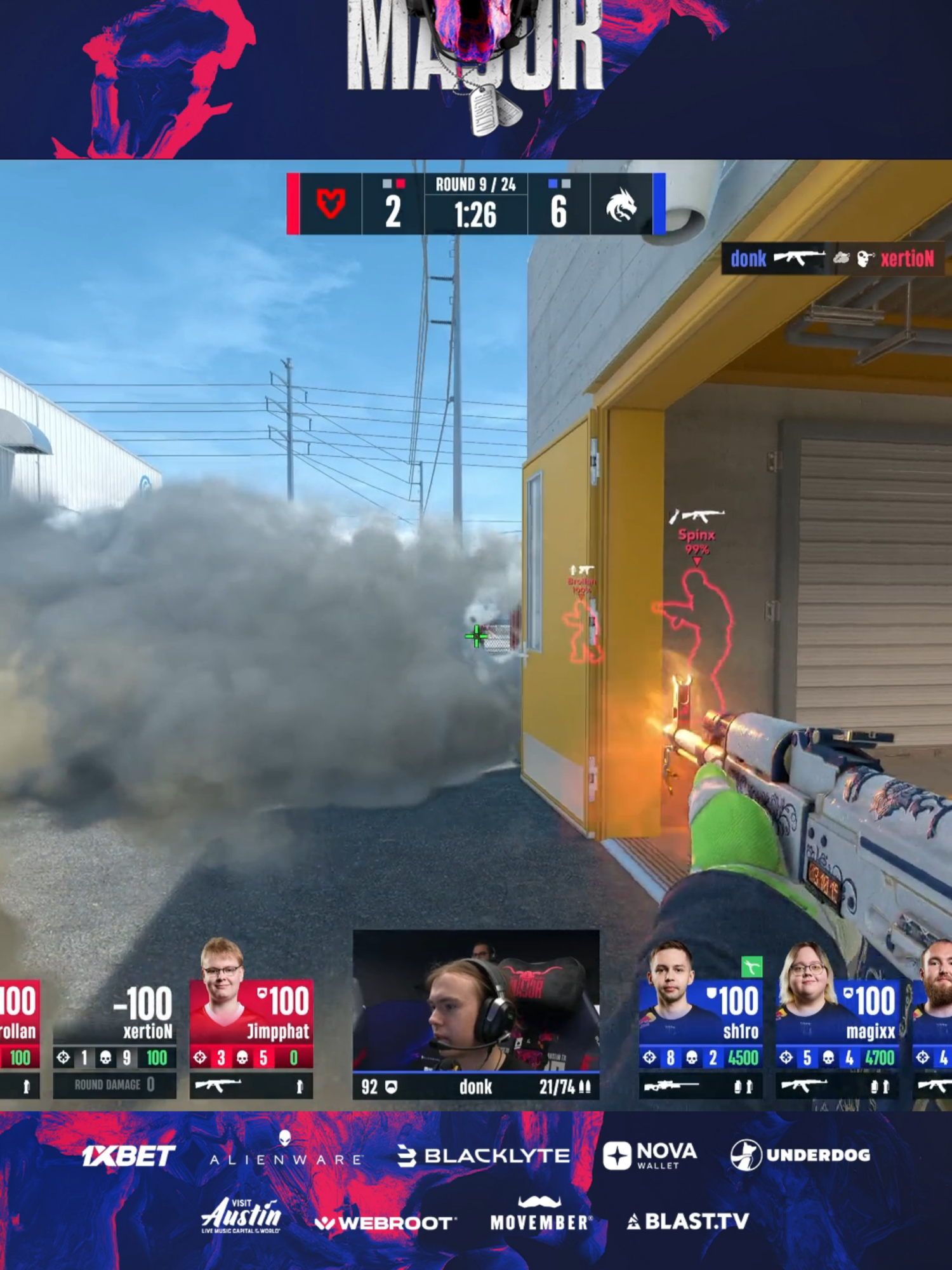 DONK IS AN ANIMAL 🐉 The @teamspirit star making it look easy 💪  #BLASTtvMAJOR #counterstrike #esports #CS2 #cs2highlights #cs2clips