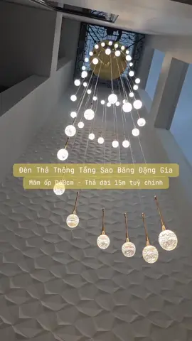 Đèn thả thông tầng Đặng Gia Phát - Hoàn thiện và bàn giao nóng hổi không gian giếng trời hiện đại #viral #fyp #xuhuong #denquatdanggia #den #denchum #denthongtang 