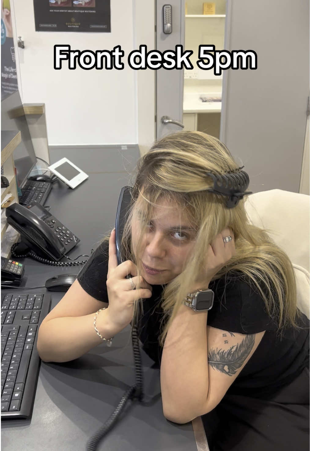 Who can relate!? 😫🤣 #foryou #foryoupage #office #dental #dentaloffice #dentalhumor #review #trending #follow #explore #am #receptionist #dentalreceptionist #relate #dentalclinic 