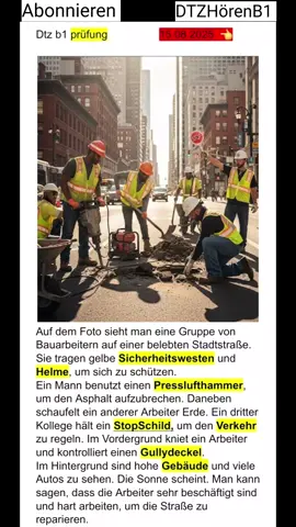 🎯 DTZ B1 Bildbeschreibung – Prüfungsvorbereitung | 15.08.2025   Youtube: DTZHörenB1👈