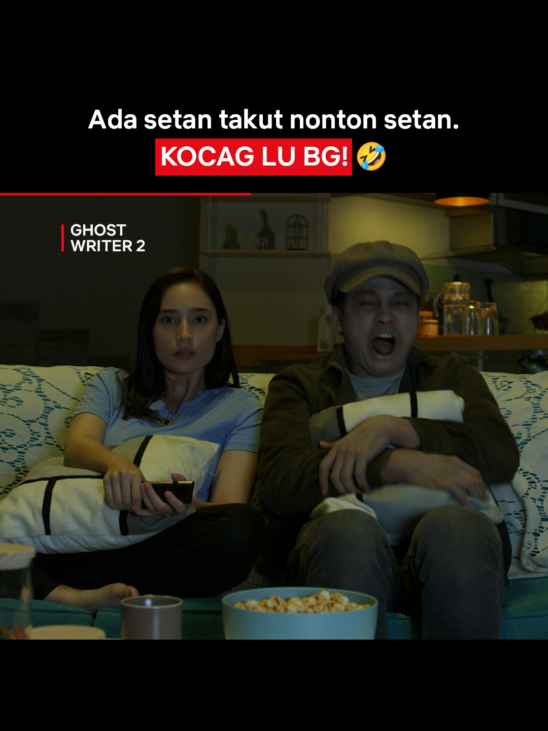 Nonton #FilmHoror NO, nonton kartun LET’S GO!  #Netflix #GhostWriter2 #FilmIndonesia #Komedi #TatjanaSaphira #DevaMahenra
