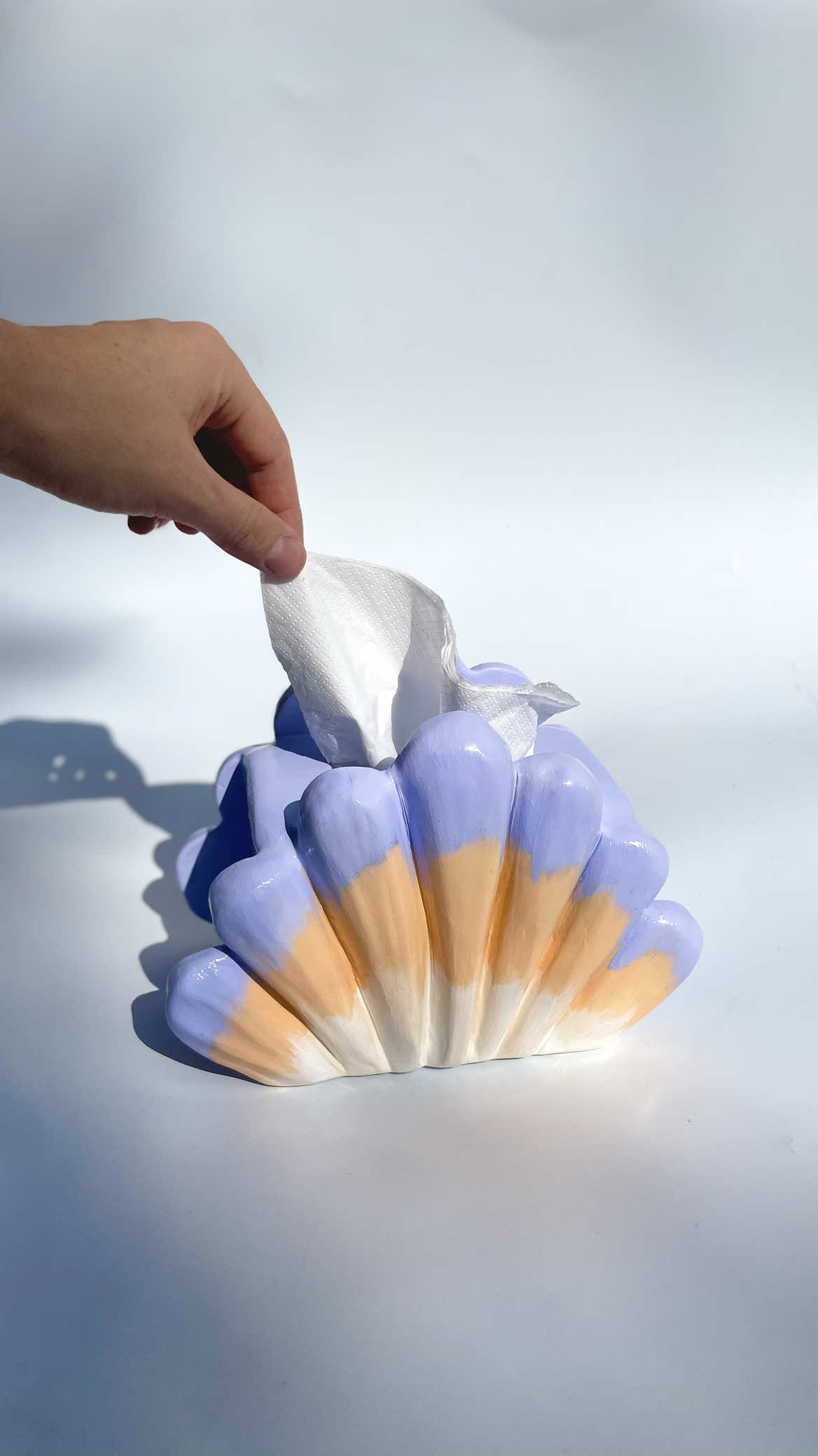 Shell we make a tissue box? 🐚✨ #airdryclay #DIY #pottery #clayart #diycrafts    