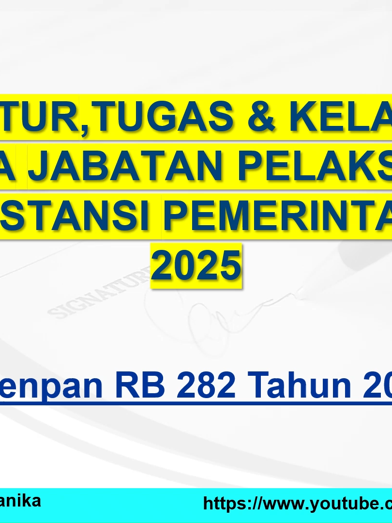 Nomenklatur, Tugas dan Kelas Jabatan Pada Jabatan Pelaksana Instansi Pemerintah Tahun 2025 (Sesuai Kepmenpan 282 Tahun 2025 tentang Jabatan Pelaksana Instansi Pemerintah) Jabatan Pelaksana Bersifat Umum: 1. Penelaah  Teknis Kebijakan    2. Pengolah Data dan Informasi  3. Pengadministrasi Perkantoran  4. Penata Layanan Operasional   5. Pengelola Layanan Operasional   6. Operator Layanan Operasional  7. Pengelola Umum Operasional  8. Pengelola Trantibum Pranata Trantibum Apakah Instansi Pemerintahmu sudah menyesuaikan nomenklatur, tugas dan kelas jabatan pada jabatan pelaksana????? #asn #pppkteknis #asnjabatanpelaksana #asnpemda #asnkementerian #asnkemenag #asnmilenial #asnmuda #abdimuda #abdinegara #asnpppk #pppk #operatorlayananoperasional #penatalayananoperasional #pengelolalayananoperasional #pengelolaumumoperasional#penelaahtekniskebijakan #pengolahinformasidandokumentasi #pranatatrantibum2025 #dinas #kecamatan #pppkpemda