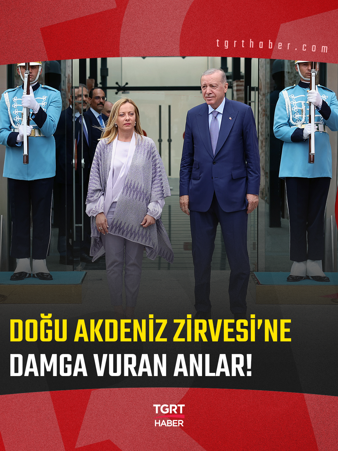Cumhurbaşkanı Erdoğan, İtalya Başbakanı Meloni ve Libya Ulusal Birlik Hükümeti Başbakanı Dibeybe'yi Cumhurbaşkanlığı Dolmabahçe Çalışma Ofisi'nde ayrı ayrı resmi törenle karşıladı. #erdoğan #meloni #dibeybe