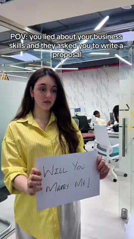 They asked for a proposal 🙄should’ve clarified which kind 💍💼  #fyp #trendingsound #funnytiktok #relatable #viralvideos #proposal #dubai 