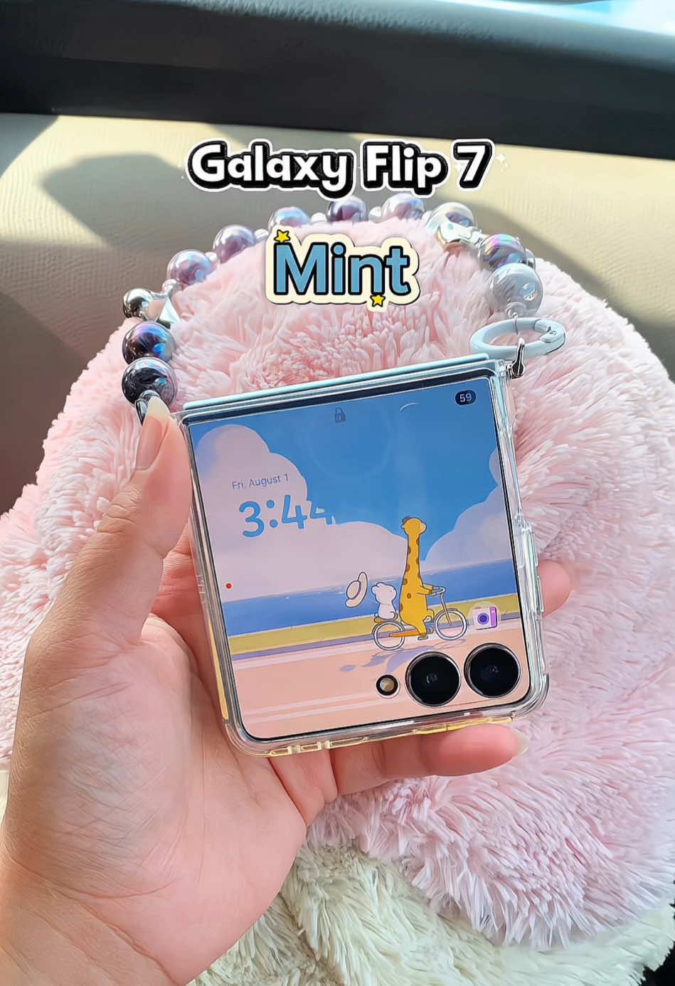 Replying to @Kaddis_HomeBakery  Here’s how the Galaxy Flip 7 in Mint looks like. I’m obsessed! 🥹🥰 Lowkey flexing my new case. It finally arrived! 🤩 #galaxyzflip7 #zflip #zflip7 #samsung #samsunggalaxy #samsungcustomization #cutephonecases 