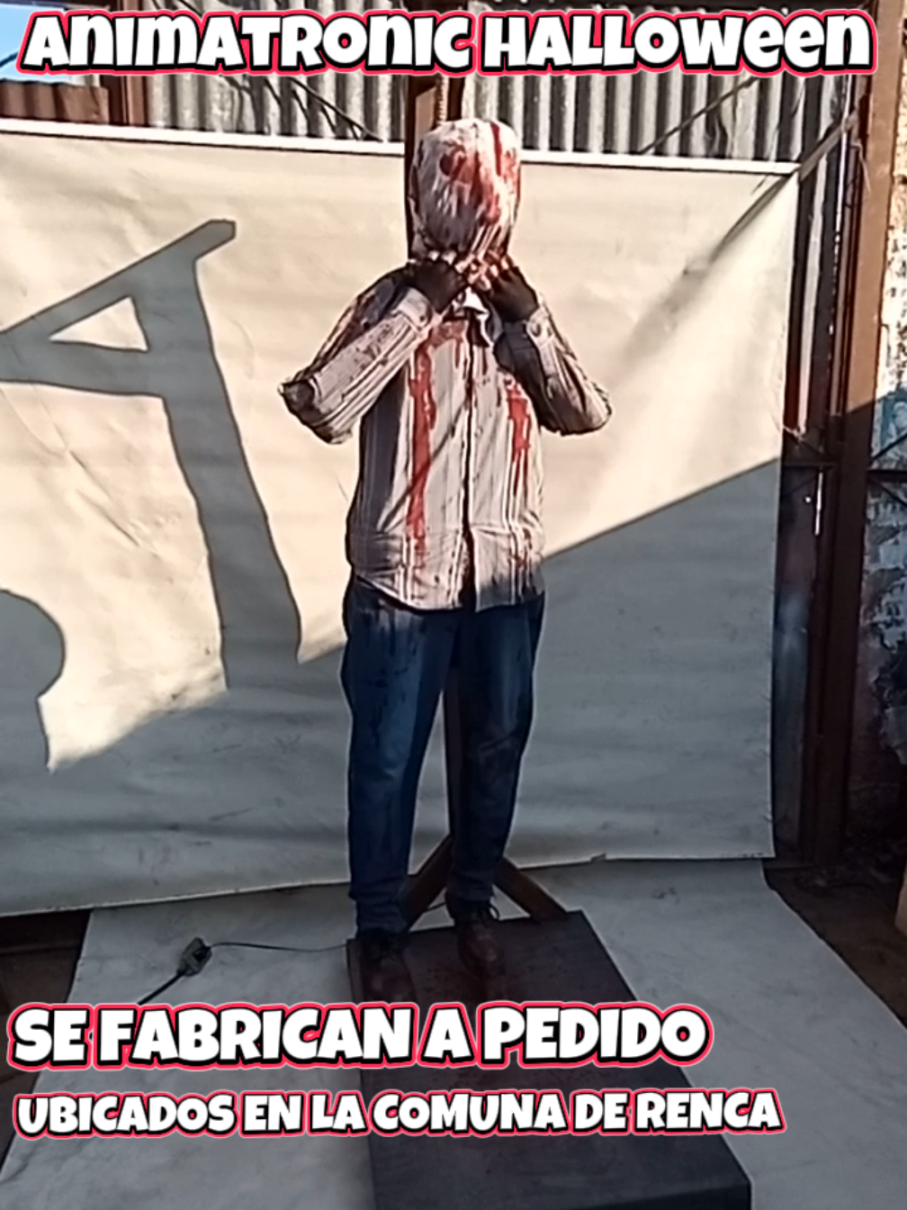 ANIMATRONIC HALLOWEEN A TAMAÑO REAL, #SOMOS FABRICANTES, UBICADOS EN LA COMUNA DE RENCA, SE FABRICAN A PEDIDO, #halloween #animatronic #terror #viral  #animatronicos #decoracionhallowen🎃 