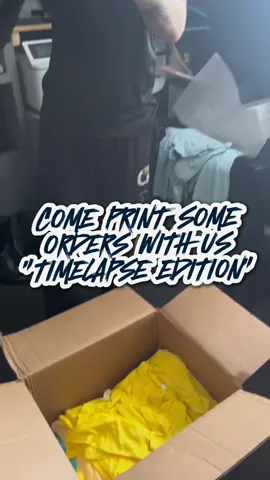 Time-lapsing the hustle 🎥💥 Me & Josh getting these print orders out — what’s one business adventure you took?👇 #PrintLife #BizJourney #CreatorsAtWork #busines 