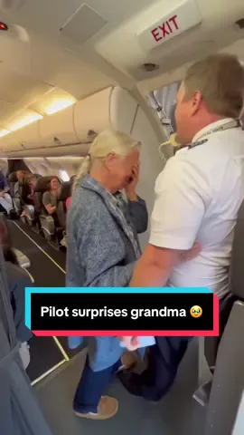 She thought he was just picking her up when she landed… But when Grandma boarded her flight, she heard a familiar voice over the intercom 📢✈️ Her grandson, Justin, had secretly swapped flights—just to be the one flying her to Chicago ❤️ Before takeoff, he delivered a touching tribute to the woman who raised him and helped him become a pilot. “This is a very special flight for me… my grandparents did everything they could to get me where I am today.” Cue the happy tears 🥹❤️❤️ (🎥 via: Justin Shurtz & Gina Abinet )