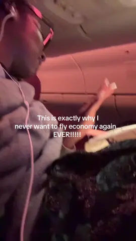PART 1 This flight turned into a horror movie! PSA: If you lean on strangers mid-flight… don’t. #fyp #flight #traveltiktok #traveltips #travelproblems 