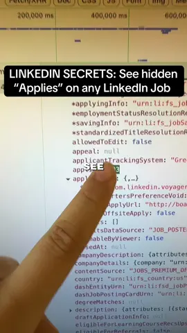 Find the EXACT number of applies on any job on LinkedIn instead of “100 pEoPle CLicKed ApPlY” Shout out to Reddit for finding the method 
