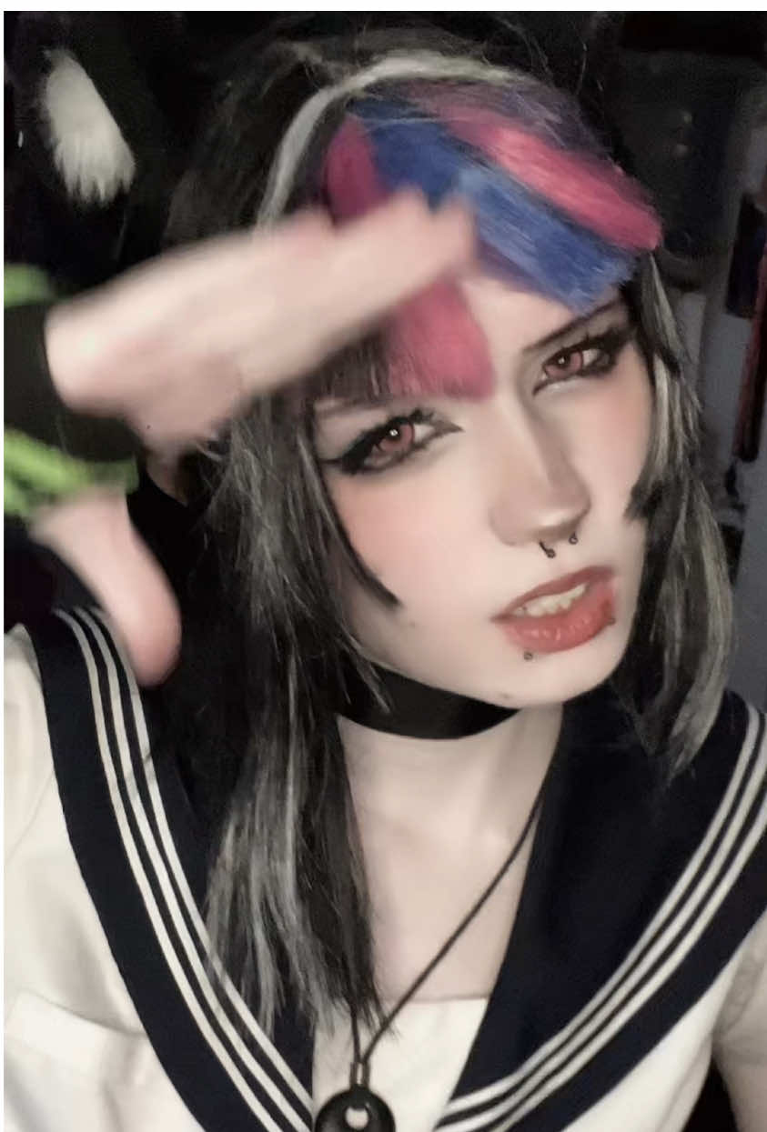 you can very much tell this wig is from 2019  (shhh you didn’t see the last video i posted that never existed ) #ibukimioda #ibukimiodacosplay #danganronpa #danganronpacosplay #cosplay #femboy #mlm 
