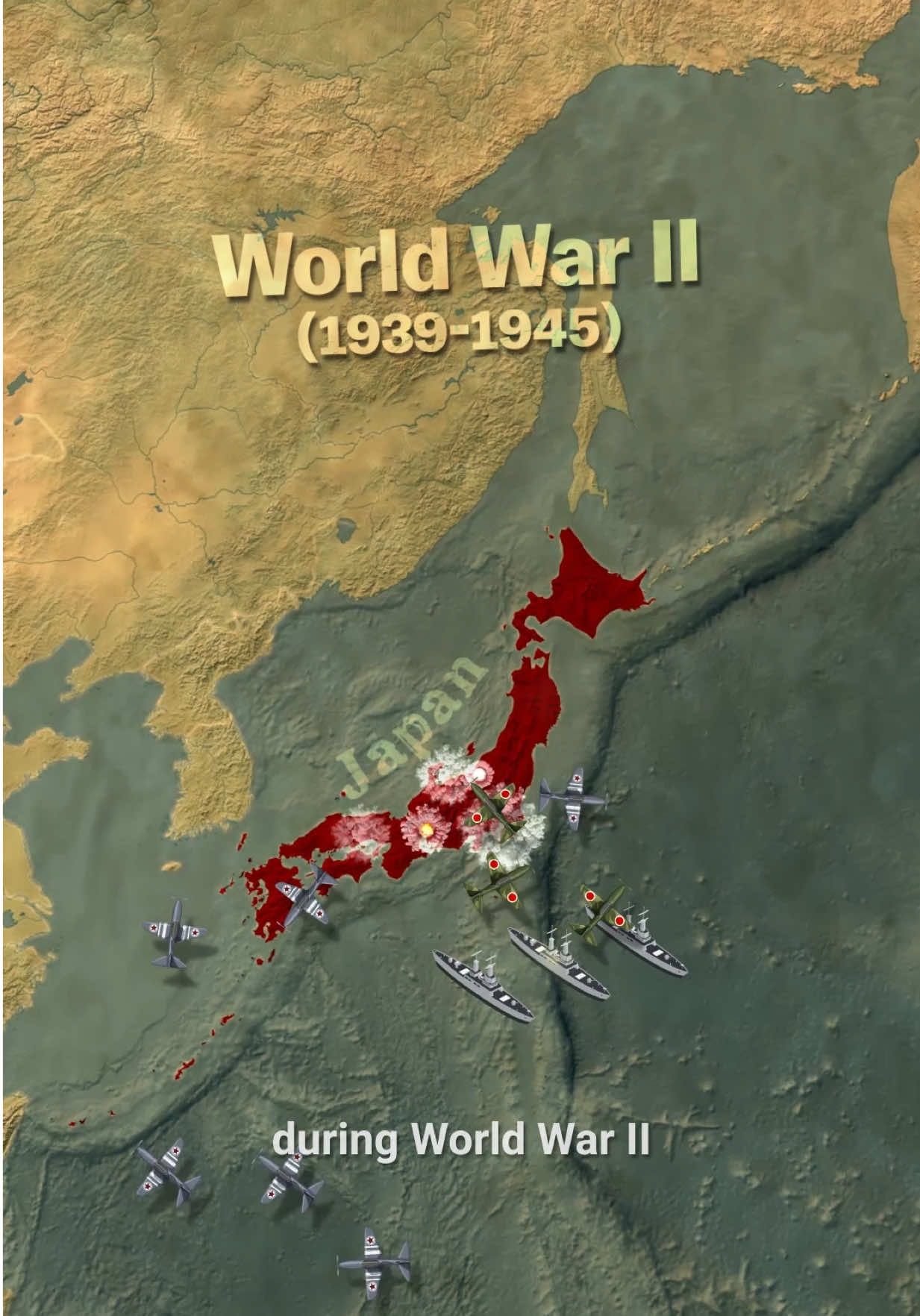 How Did the U.S. Defeat Japan 🇺🇸🇯🇵 WWII Battle for Pacific 🌊💥 #USHistory #TikTokLearningCampaign #ww2 #pacificwar #usa #learn #map #geography 