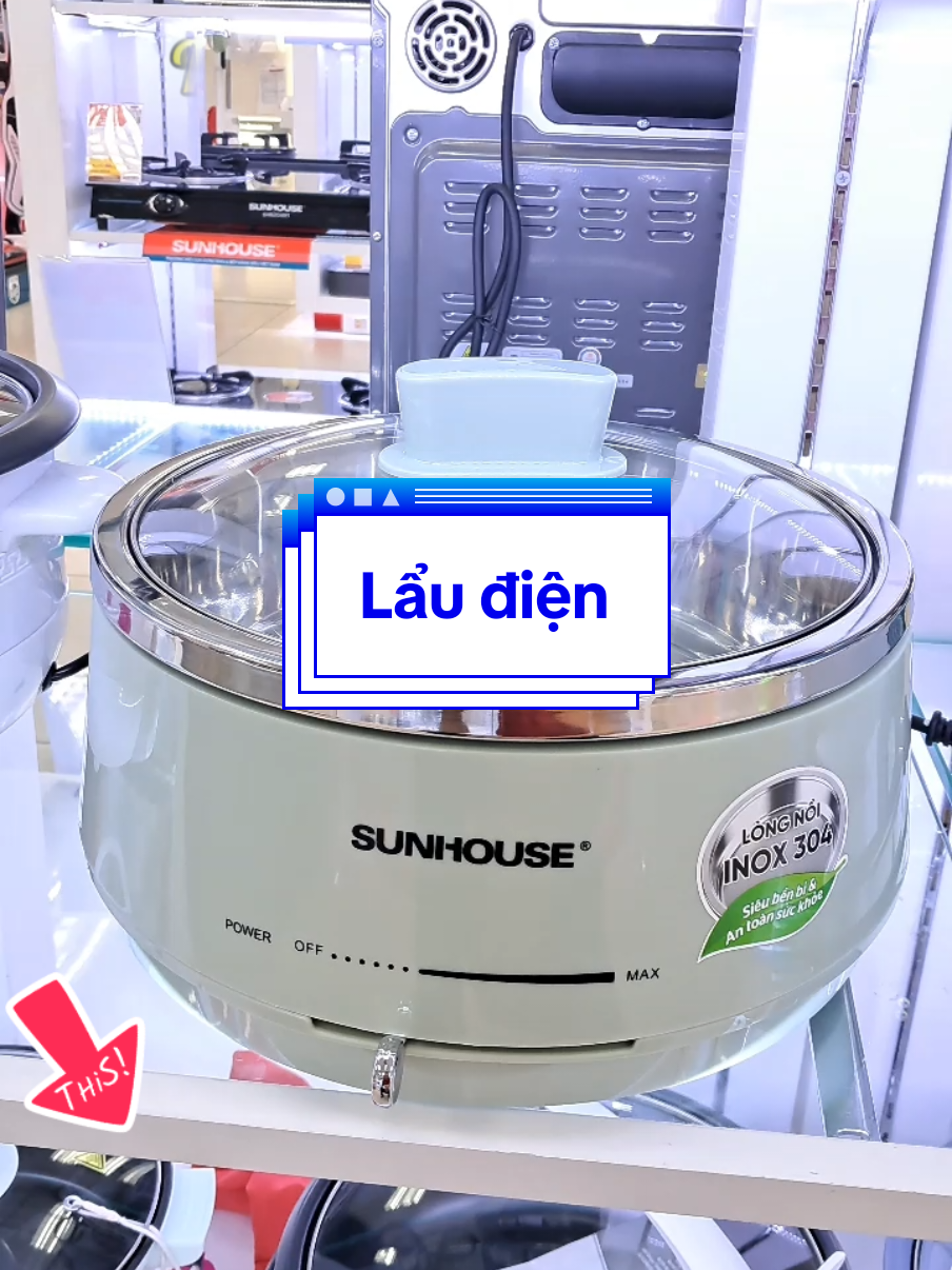 Lẩu điện 4L Sunhouse SHD4543 [Lẩu , chiên , xào , rán.] #xuhuong#lẩu#tiktok#