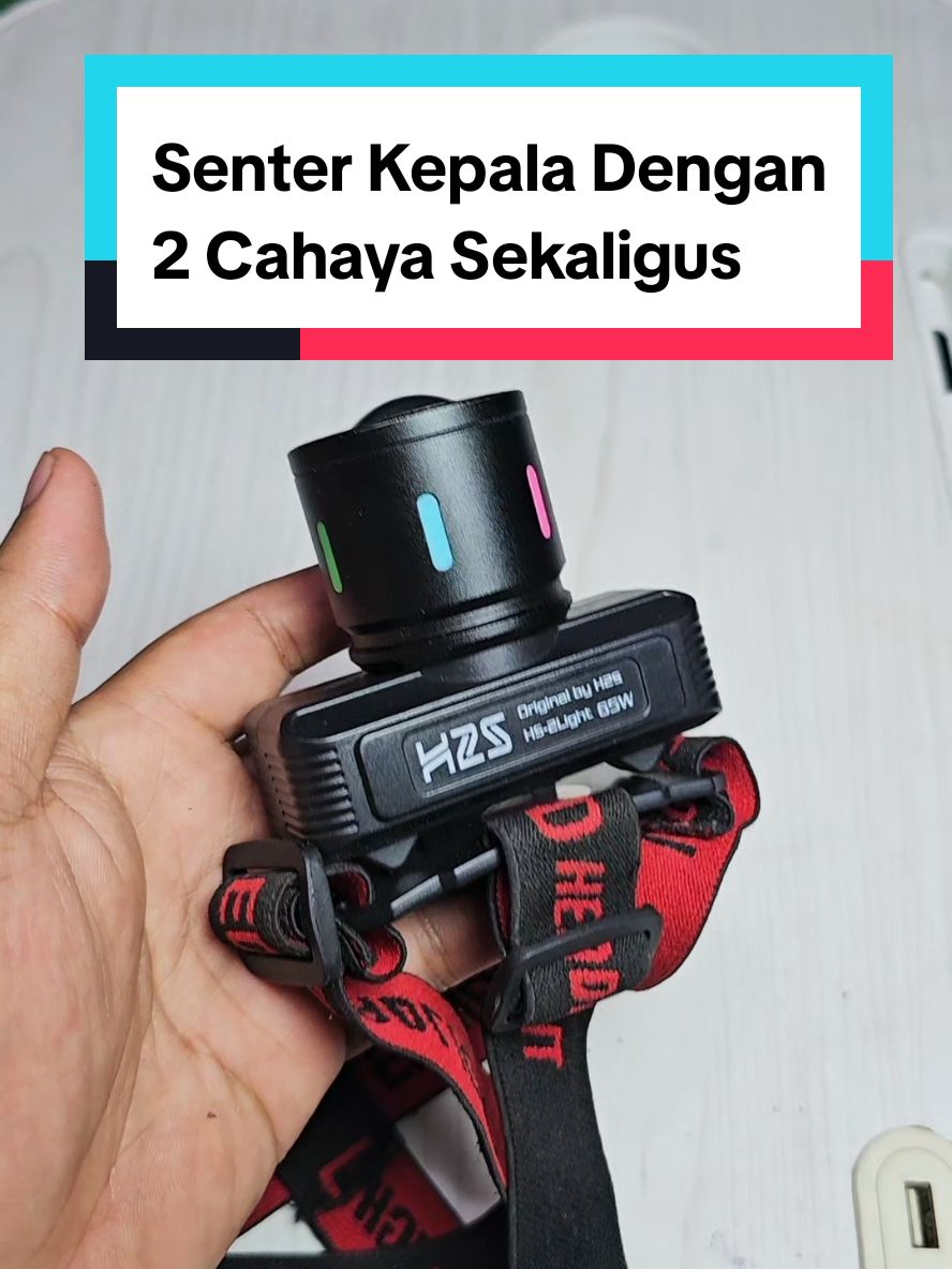 Membalas @rickyjean27 senter kepala 2 cahaya lampu kuning & putih dengan layar digital #senterkepala #senterled #sentersuperterang #senterkepala2cahaya 