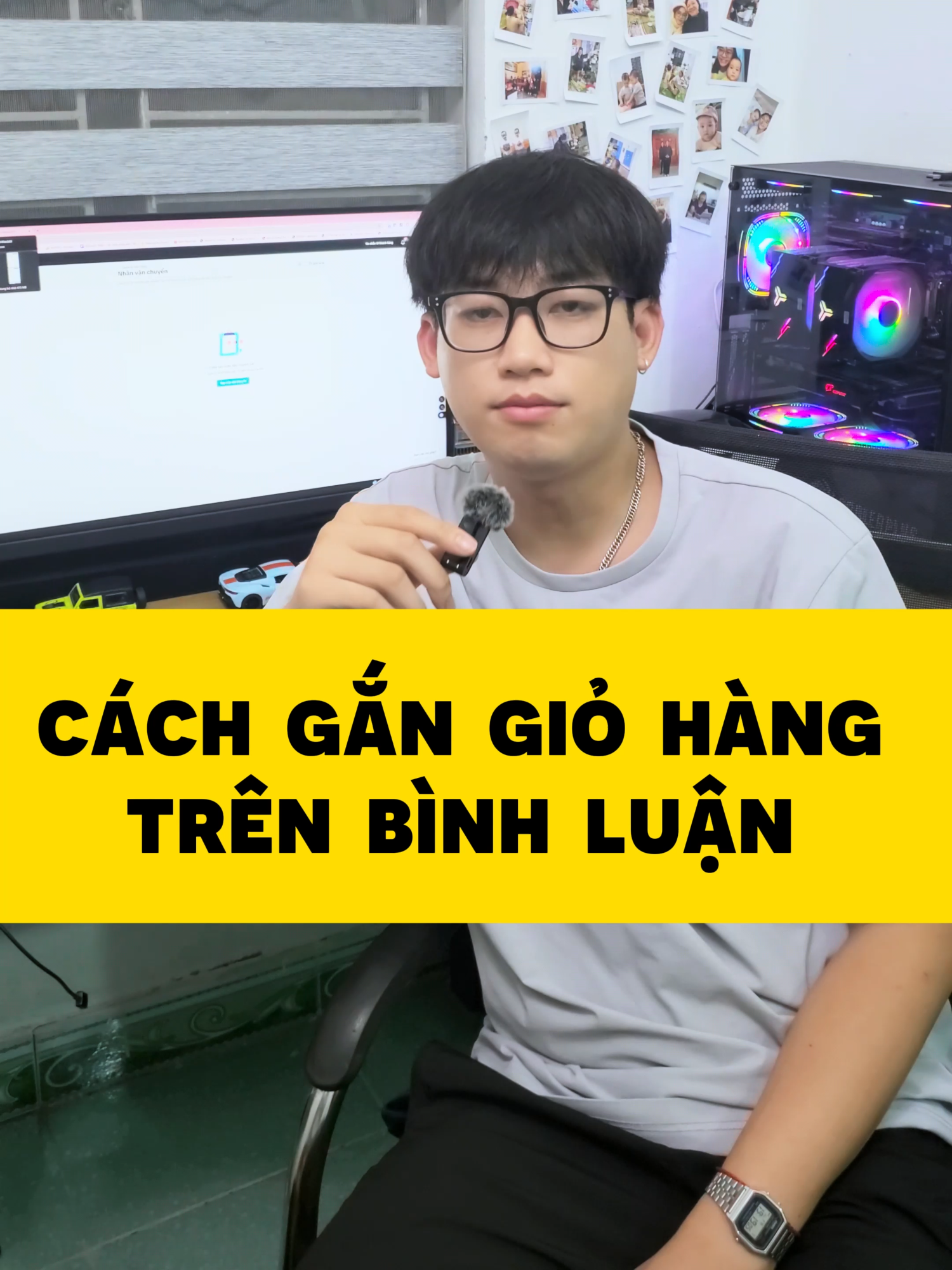 Cách gắn giỏ hàng trên bình luận tiktok #xuhuong #livestream #affiliate