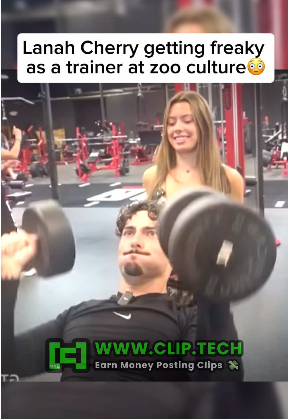 Did he get it or not?? @TheLanahCherry #lanahcherry #zooculture #viralclip #clipped #gym #bop #fyp
