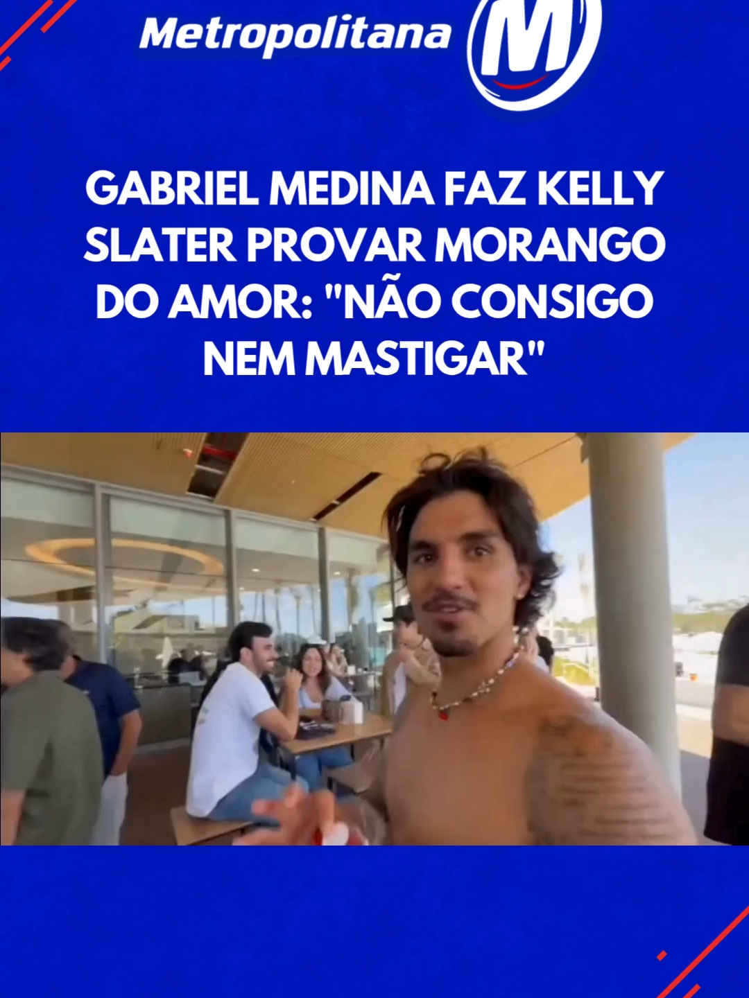 Gabriel Medina se encontrou com Kelly Slater, considerado uma lenda do surfe, e o fez provar o doce mais hypado do Brasil. 