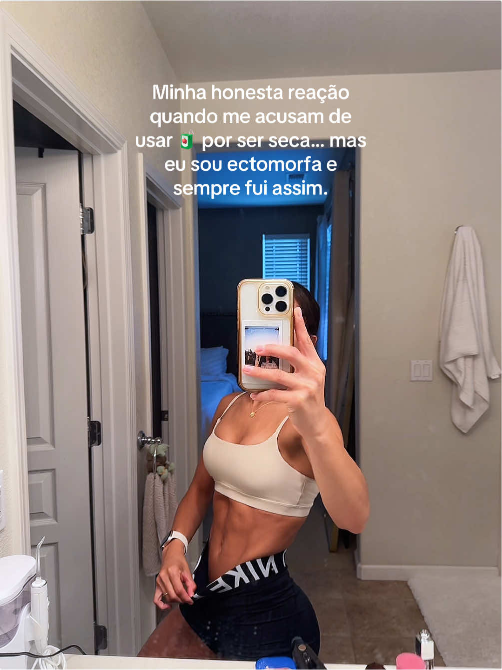 Genética, treino e alimentação adequada = tanquinho 💕💪 #shapeslim #ectomorfo #abdomendefinido #mulheresquetreinam #fyp 