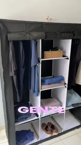 Guarda roupa dobrável de tecido , para quem quer organizar economizando #guardaroupa #guardaroupadetecido #guardaroupadobravel #achadinhos #tiktokshop 