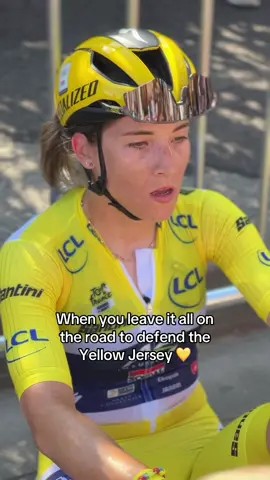 🇲🇺 Kim le Court left it all on the road to defend the Yellow 💛 #UCIWWT #TDFF2025 