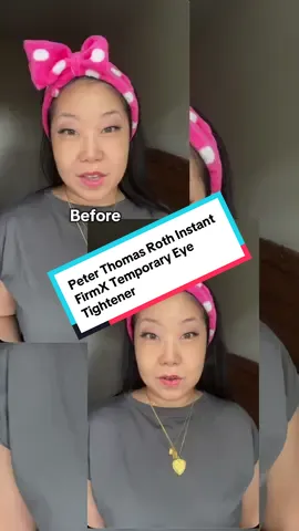 NEW AND UPDATED!! No beauty bag is complete without the Peter Thomas Roth Instant FirmX Temporary Eye Tightener! The neutral tint is for all skin types and tones and will not pull under makeup! #ptr #peterthomasroth #instantfirmx #tightening #eyecream #undereyebags #undereyecircles #newproductalert #newproduct #makeuptutorial #makeupgirl #makeuptips #makeuptipsandtricks #beforeandafter #beforeandaftermakeup #nofilter #tiktokshopbacktoschool @Peter Thomas Roth Labs #Adoteumhabitinho 