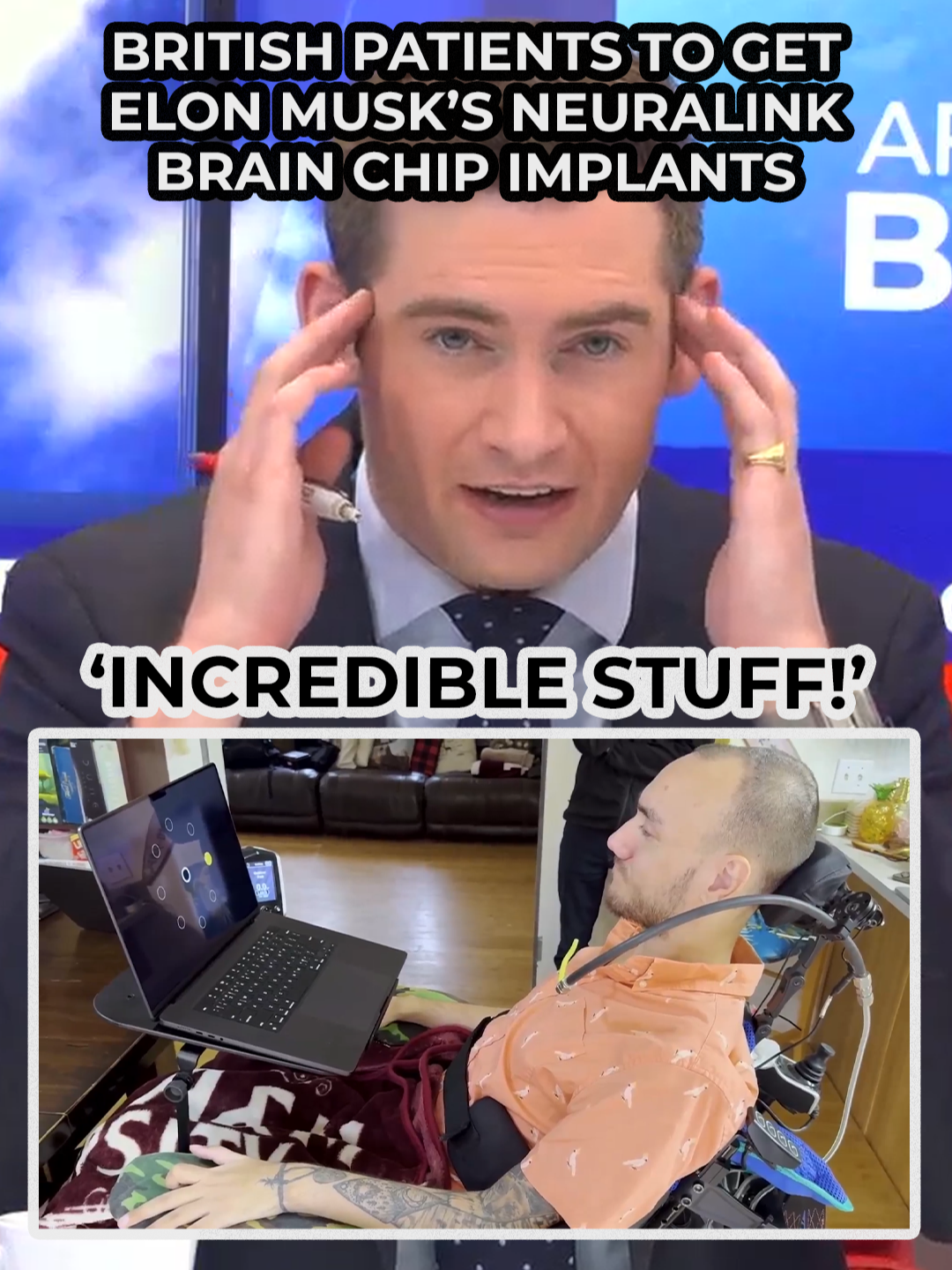 British patients are set to get  Elon Musk’s Neuralink brain chip implants. This comes in a groundbreaking attempt to allow paralysed people to control a smartphone or computer with their thoughts. Clinical studies are set to launch in the UK with University College London Hospitals and Newcastle getting the green light from UK medical regulators. #Neuralink #ElonMusk #Health #TomHarwood #DawnNeesom #GBNews