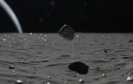 “A Stone Falls Where No One’s Listening” #ASMR #MoonASMR #CinematicASMR #LunarSurface   #RealisticRender #4Kvideo #SlowMoShot     