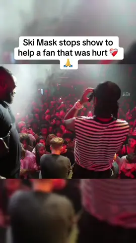 Respect from Ski Mask the Slump God for helping a hurt fan during his concert | #fyp #foryou #authcoinclips #fypage #viral #respect 