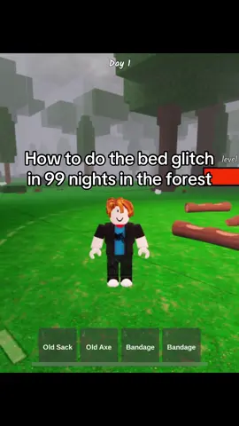 Bed glitch in 99 nights #Roblox #99nightsintheforestroblox #99nightsintheforest #glitch #roblox #fyp #viral#creatorsearchinsights 
