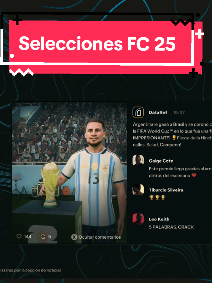 Selecciones en ArgenMod  Clasificacion al mundial 2026 copa america 2024 partidos amistosos  y mucho más  #clasificatorias #chile #argenmod #sudamerica #marianocloss #argentina #fc25 