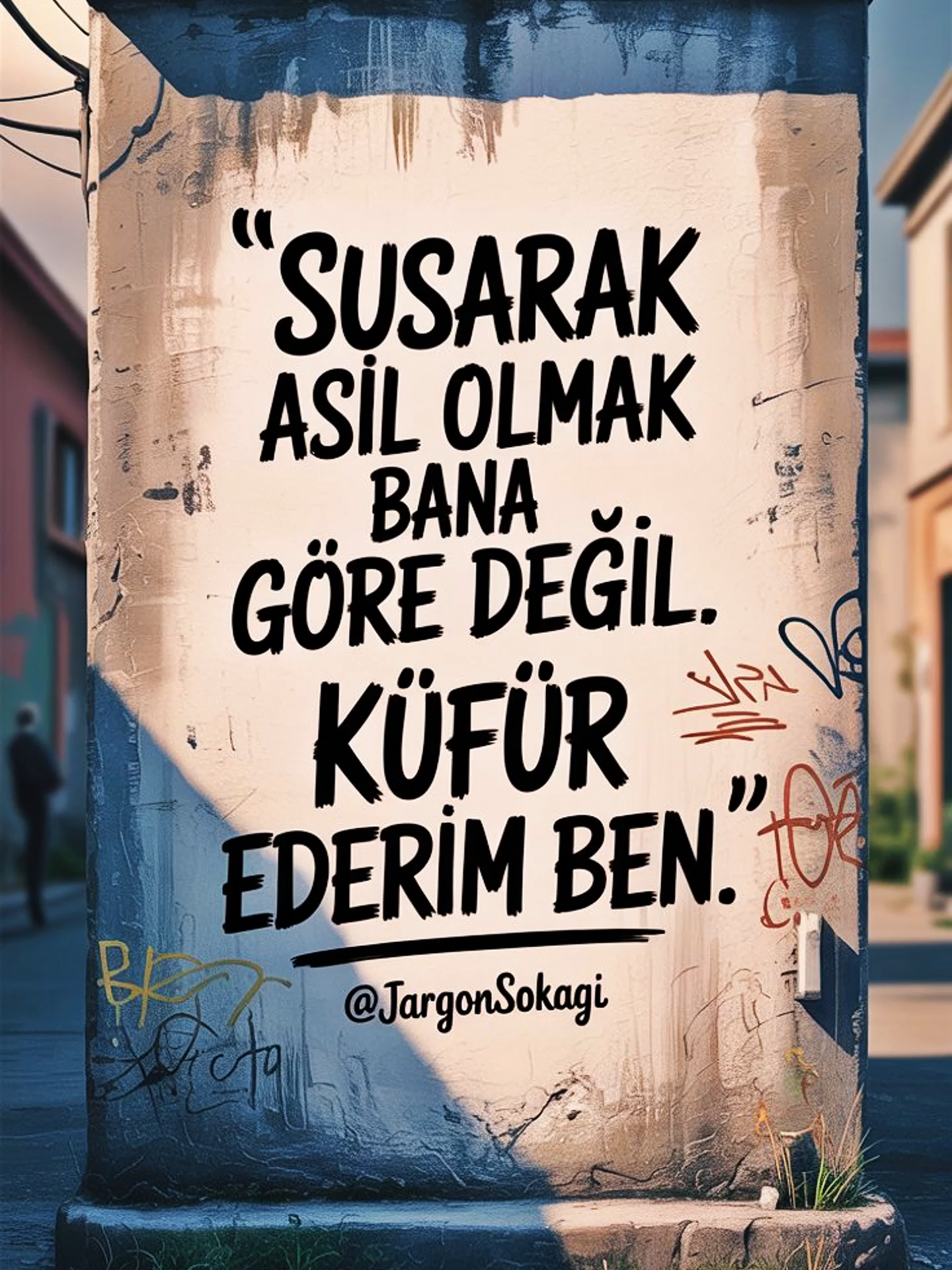 Açtırma kutuyu, söyletme kötüyü. 😎 #duvaryazıları #şiirsokakta #şiirheryerde #komiksözler #atarlısözler #cuma #sagopakajmer