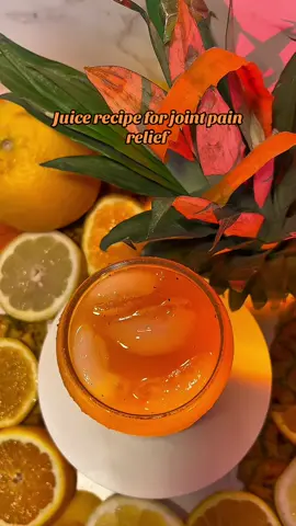 Natural remedy for joint pain that actually tastes good  Recipe: - Pineapple  - Carrot - Orange - Turmeric - Ginger - Lemon - Black pepper  #juicing #juicingrecipes #juicingforhealth #jointpainrelief #satisfying 