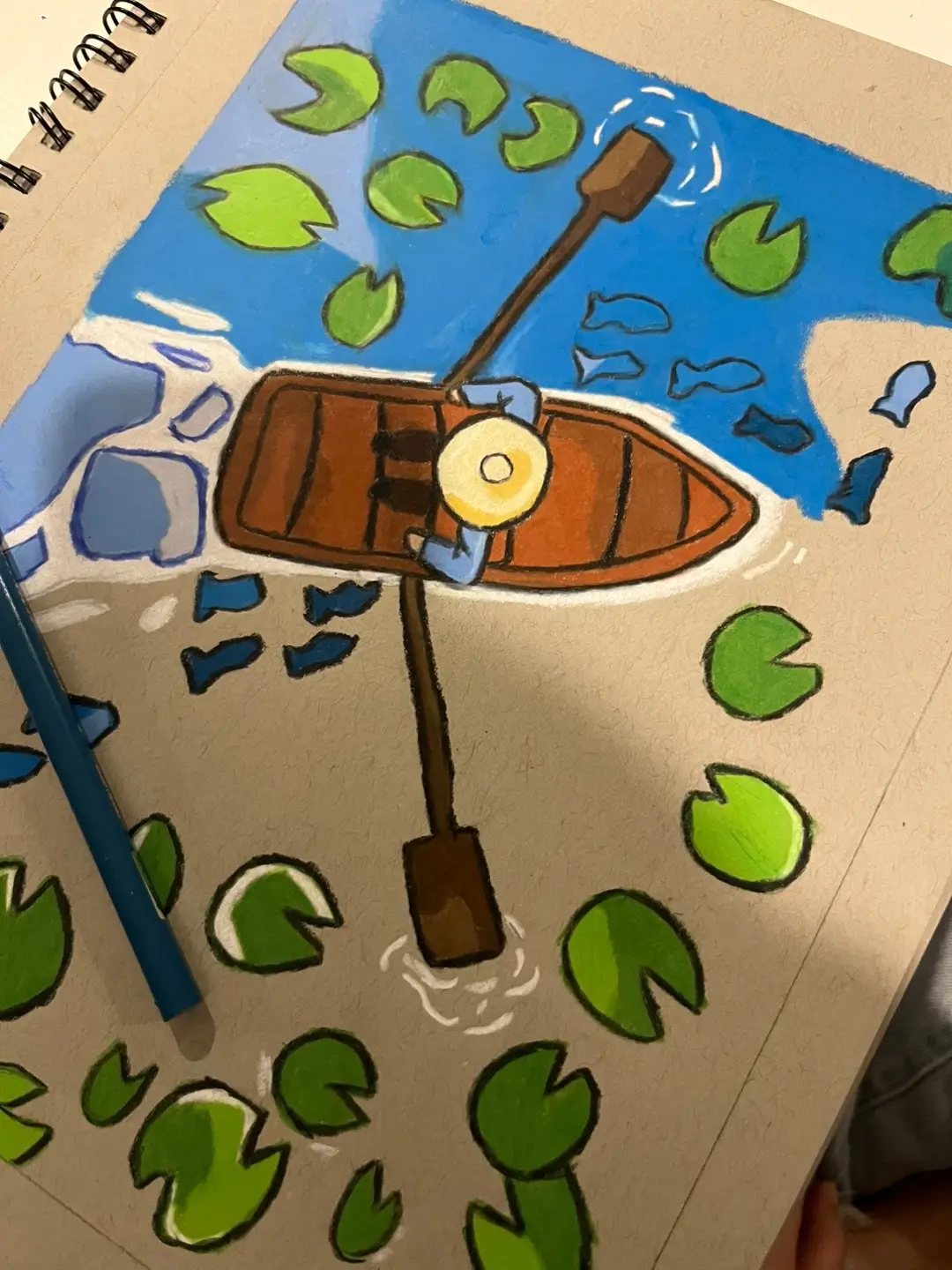 #اكسبلور #اكسبلور  #رسم #رسوماتي #بحر #قارب_الصيد #ازرق 