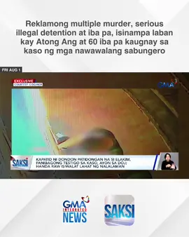 Multiple murder, serious illegal detention at iba pang reklamo ang inihain laban kay Charlie 