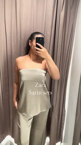 Zara Satin set ref 8338/529/714 #zara #zarahaul #zaraoutfit #tryon #tryonhaul #satin #outfit #classy #casual #fyp #foryou 