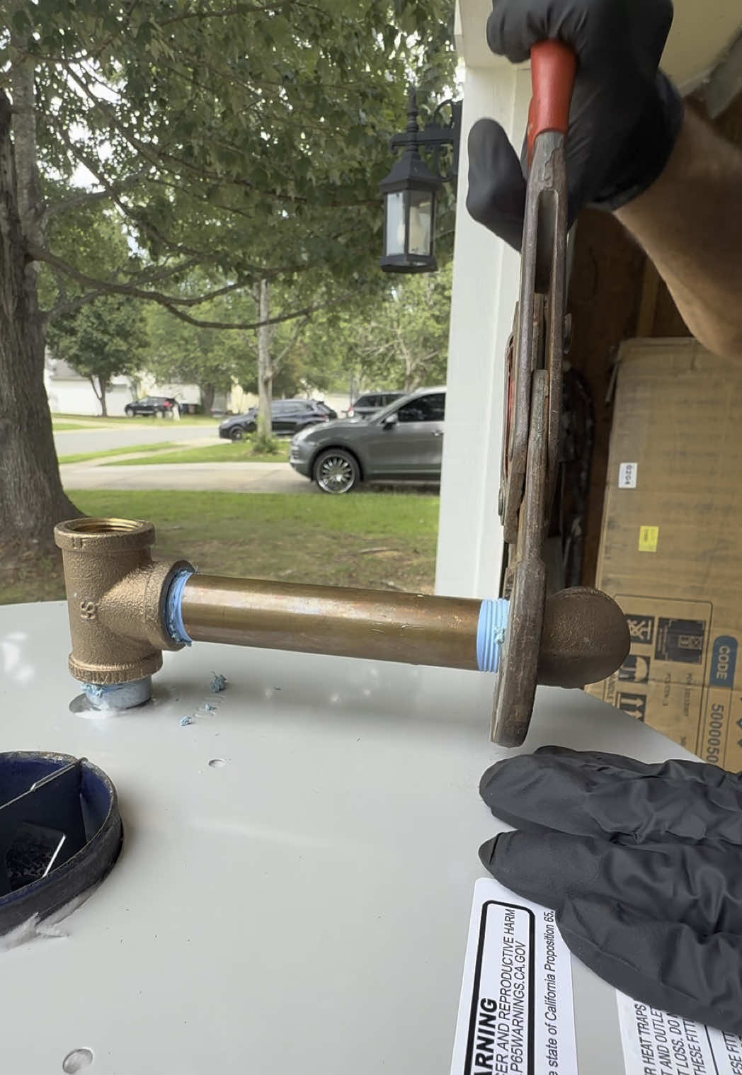 Setting up for an Expansion Tank on a NEW Gas Water Heater #plumbing #plumber #plumbersoftiktok #waterheater #expansiontank #fyp #howto 