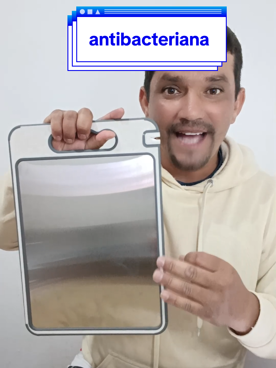 tábua de corte de aço inoxidável antibacteriana dupla face #TikTokShopChegou 