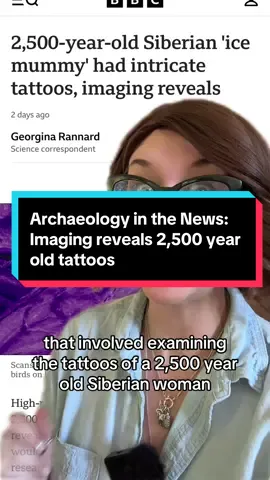 Some fresh designs for anyone interested in historically accurate tattoo designs have been revealed thanks to near-infrared digital photography! I can only imagine how badass this woman was based on solely on her tattoos. #archaeologytiktok #archaeology #ancienthistory #history #discovery #siberia #tattoo 