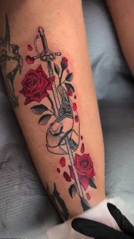 PARRY IT!!! • Thank you Maelle, for giving me something to yell when I’m backseat gaming 🥀 anyway gonna go cry about this game again • #clairobscurexpedition33 #maelle #videogametattoo #sword #tattooartist #tattoolover #tattootiktok #tattooart #tattoostyle 