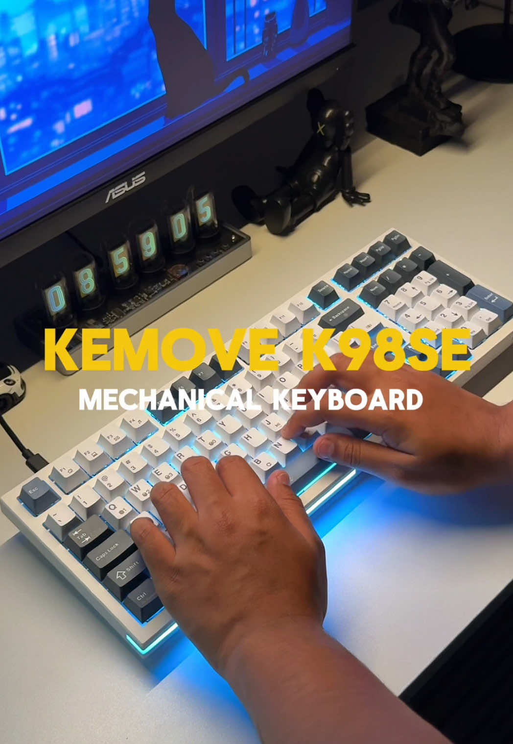 Level up your setup with the KEMOVE K98SE Mechanical Keyboard — 98 keys, LED backlit, hot-swappable & pre-lubed switches (Red, Brown, or Blue) 🔥 Perfect for gaming or work — no lag, fast response, and ultra quiet with sound-dampening foam. #fyp #pc #gaming #keyboard #mechanicalkeyboard #keyboardasmr #techdeals 