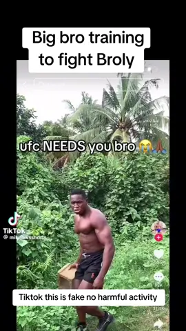 Big bro training to fight Broly 😭 #fyp #foryoupage #relatable #spreadpositivity #bigbro #broly 